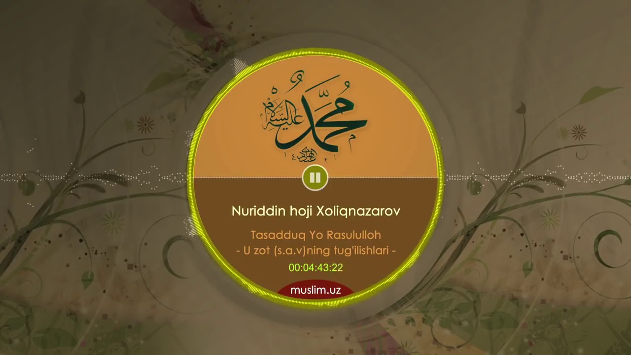 Nuriddin hoji Xoliqnazarov  Tasadduq Yo Rasululloh