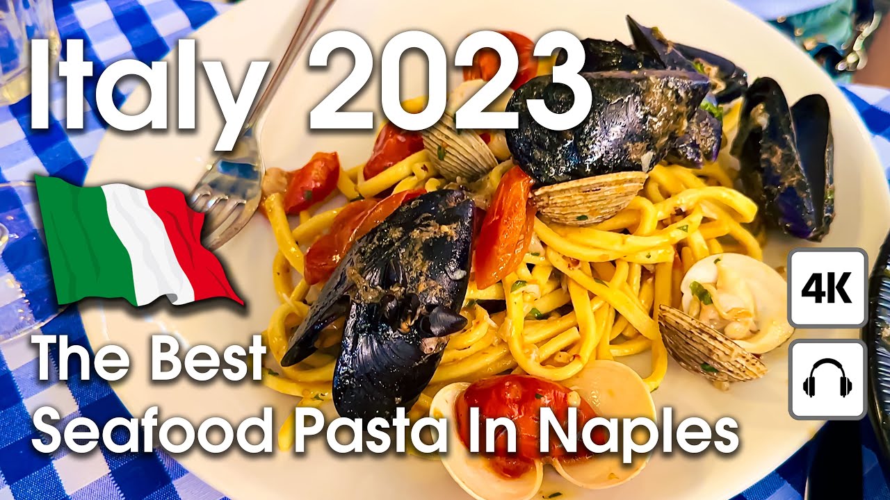 Naples 🇮🇹 How They Cook Seafood in Italy, The Best Seafood Pasta [ 4K ] Walking Tour