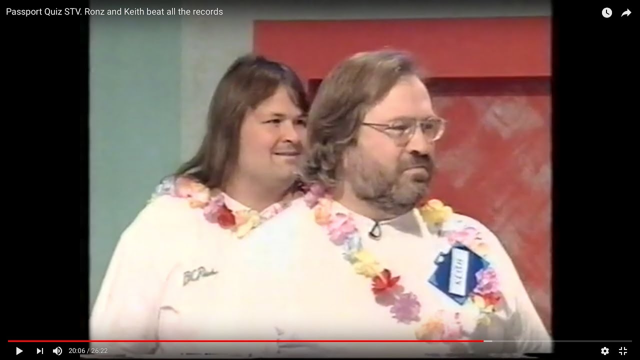 Passport Quiz STV. Ronz and Keith beat all the records