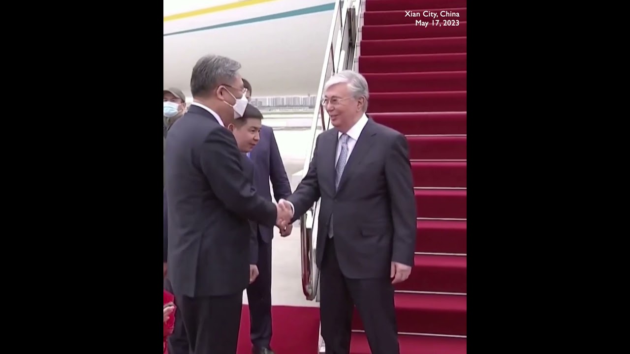 'Warmly welcomed!' Kazakh president arrives for China-Central Asia Summit, state visit