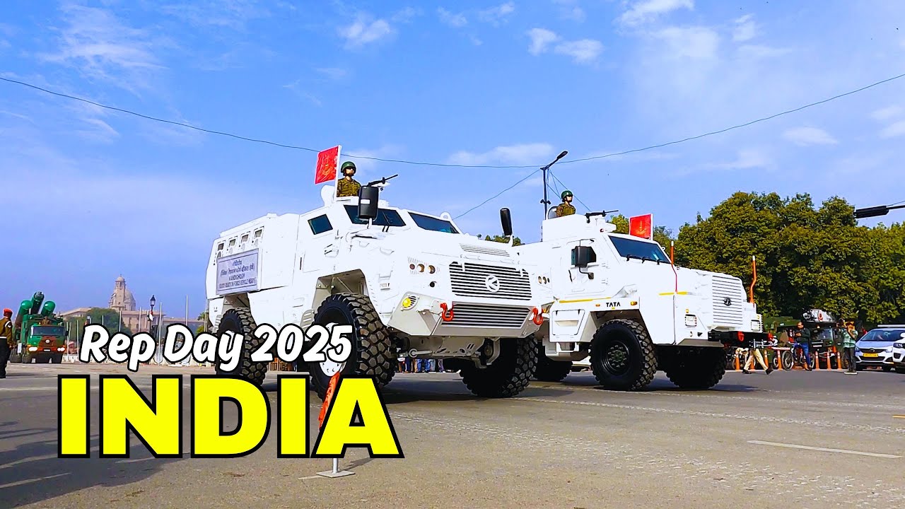 🇮🇳 India's 76th Republic Day Parade Rehearsal 2025 - Kartavya Path New Delhi