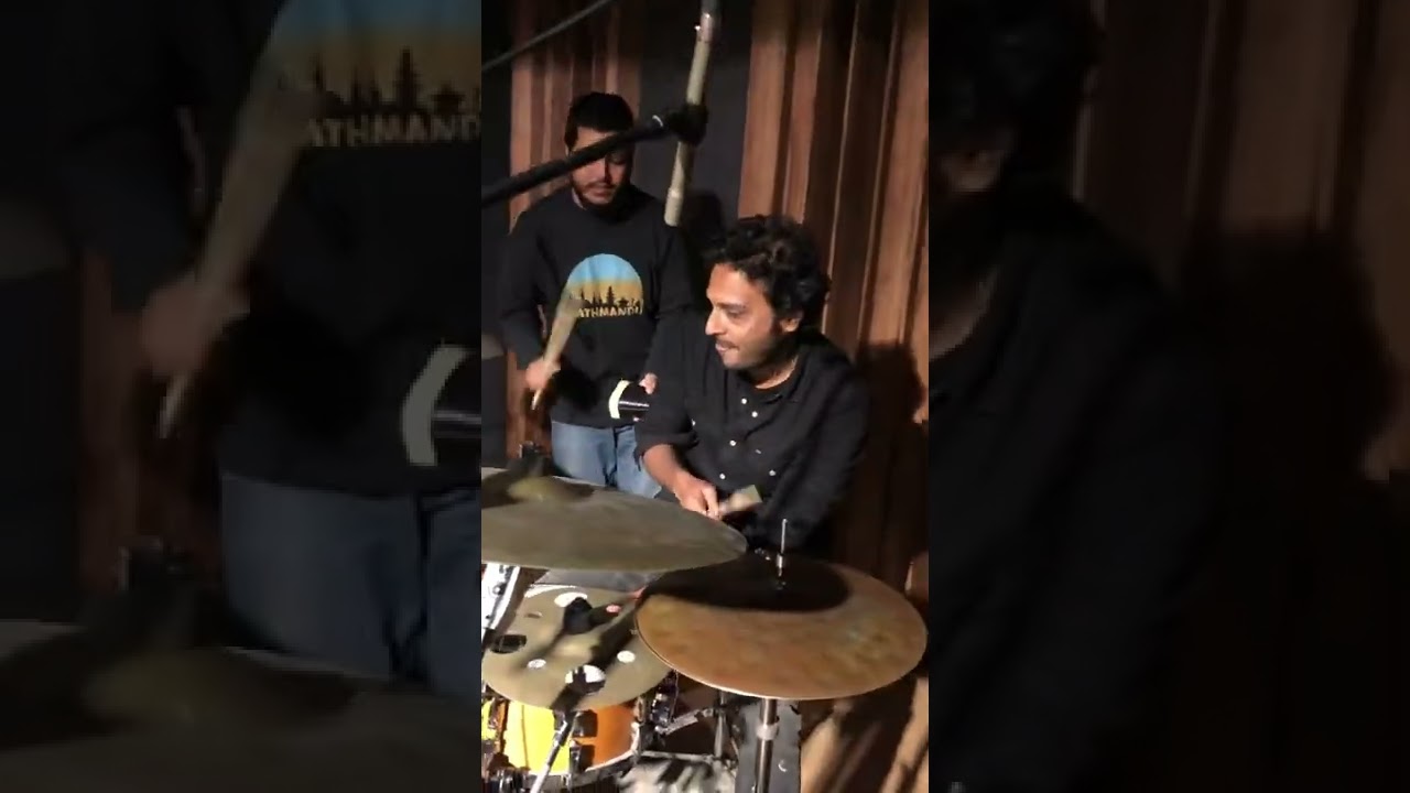 Jindabaad Kiran shahi meets Gauley bhai Joe Panicker @Fuzz_studio_nepal Drums Jam
