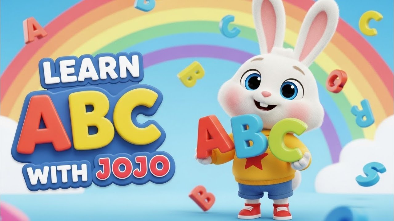 Jojo Bunny ABC Song | Learn Alphabet A to Z | Fun Kids Learning Cartoon 🐰🎶