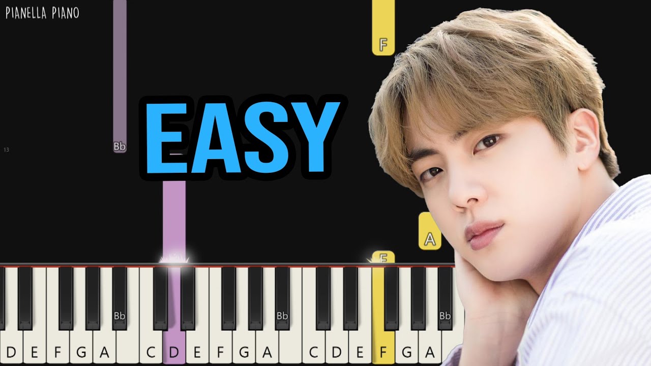 BTS JIN - The Astronaut | EASY Piano Tutorial by Pianella Piano