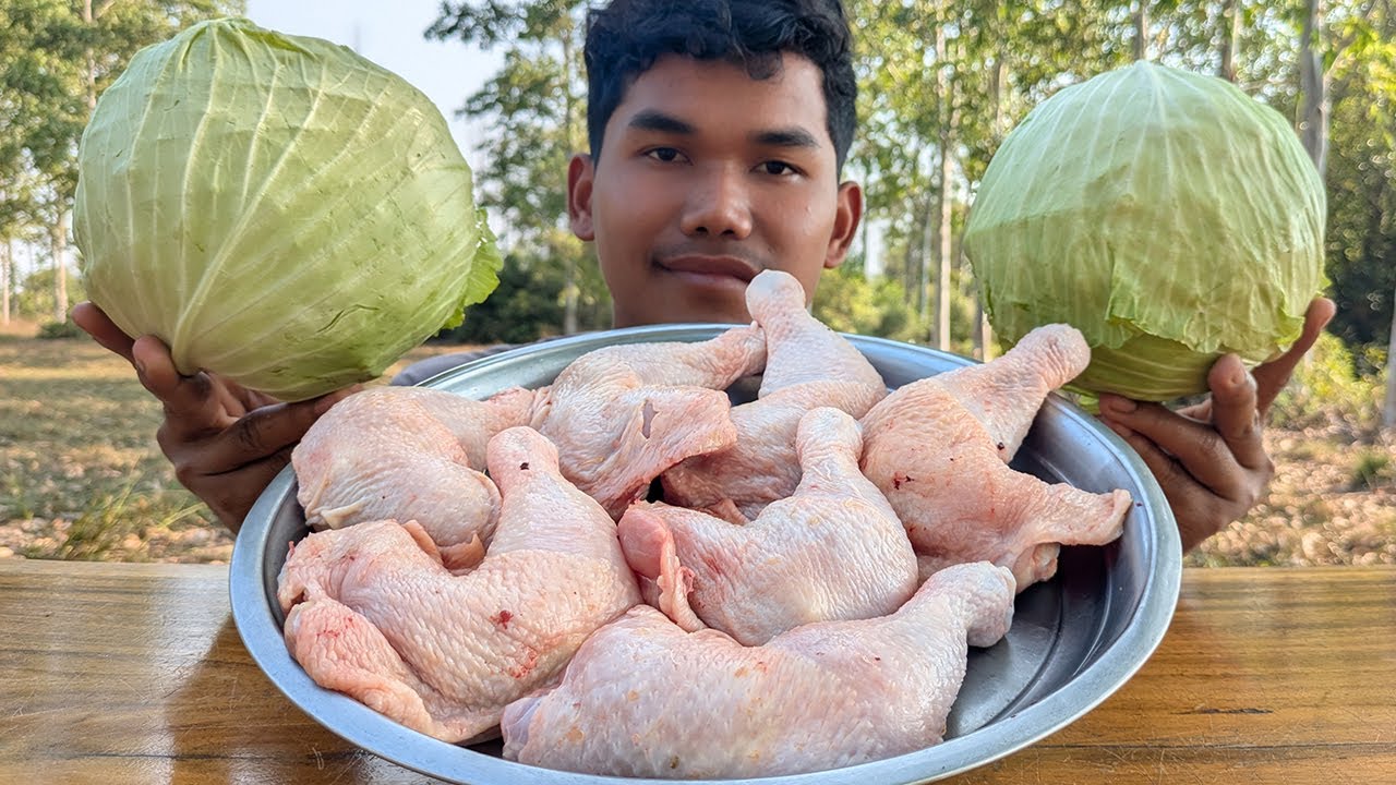 Chicken Leg And Cabbage Stir Fry Recipe | Tender And Juicy Chicken Fried Cabbage