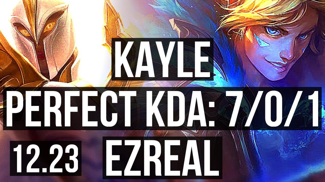 KAYLE vs EZ (MID) | 3.2M mastery, 7/0/1, 400+ games, Godlike | EUW Master | 12.23
