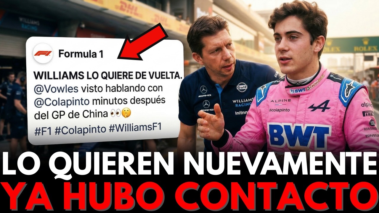 😱 ¡ESCÁNDALO TOTAL! WILLIAMS F1 CONTACTÓ a FRANCO COLAPINTO tras el GP de CHINA