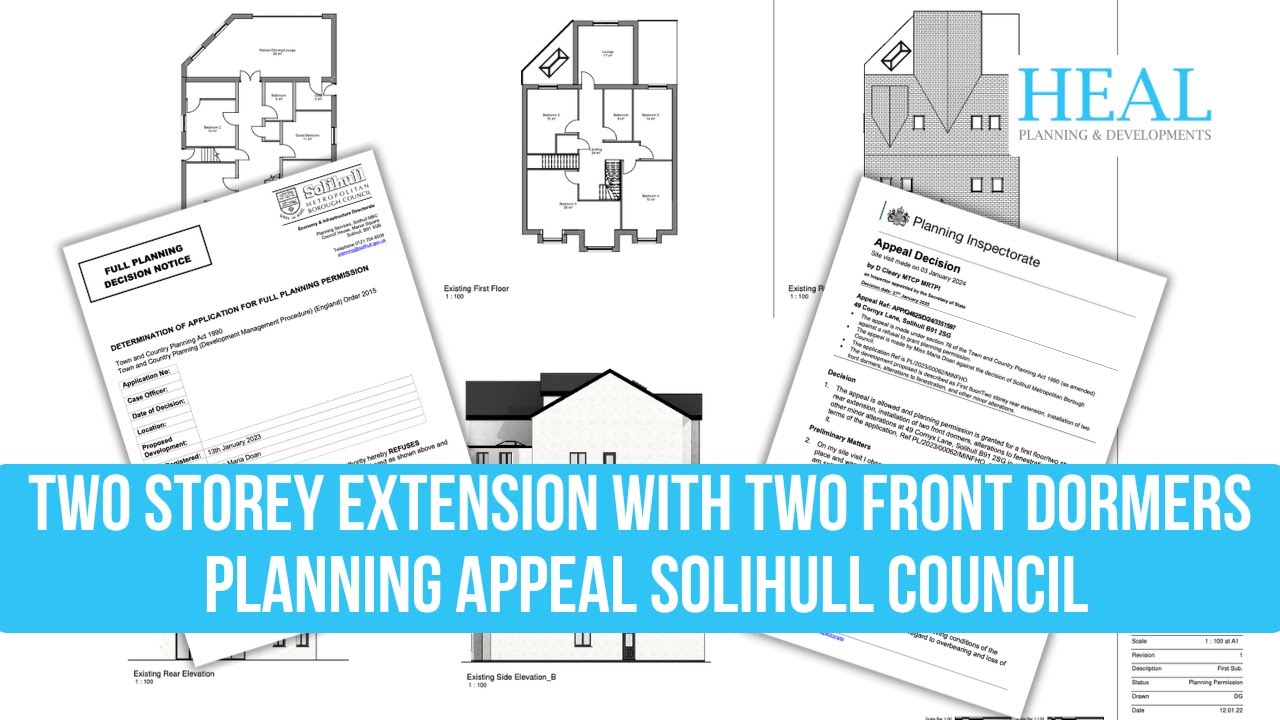 Two Storey Extension with Two Front Dormers Planning Appeal Solihull Council