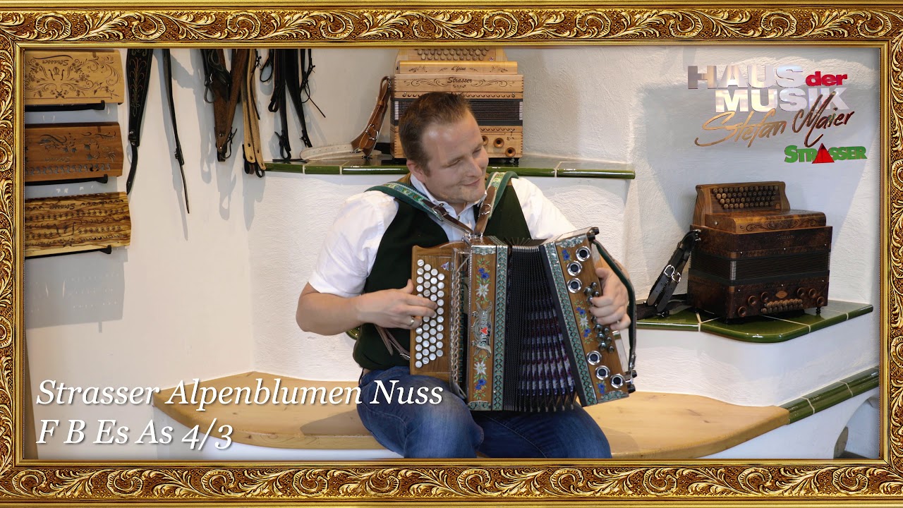 Strasser Alpenblumen Nuss Steirische Harmonika Stimmung F B Es As www.harmonika-quetschn.at