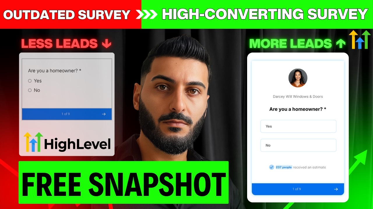 Upgrade Your GoHighLevel Survey | From Boring to High-Converting | Free Snapshot