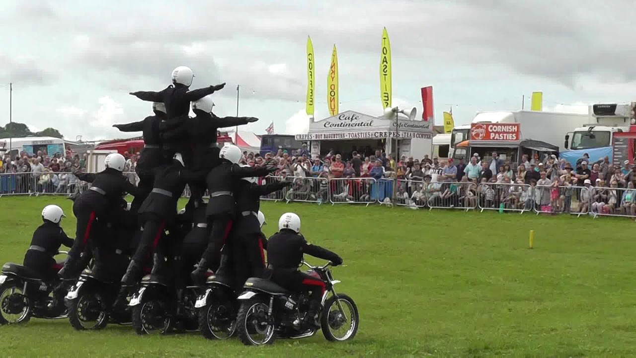 White Helmets  Motorcycle Display Team - Great Dorset Steam Fair  England  2017