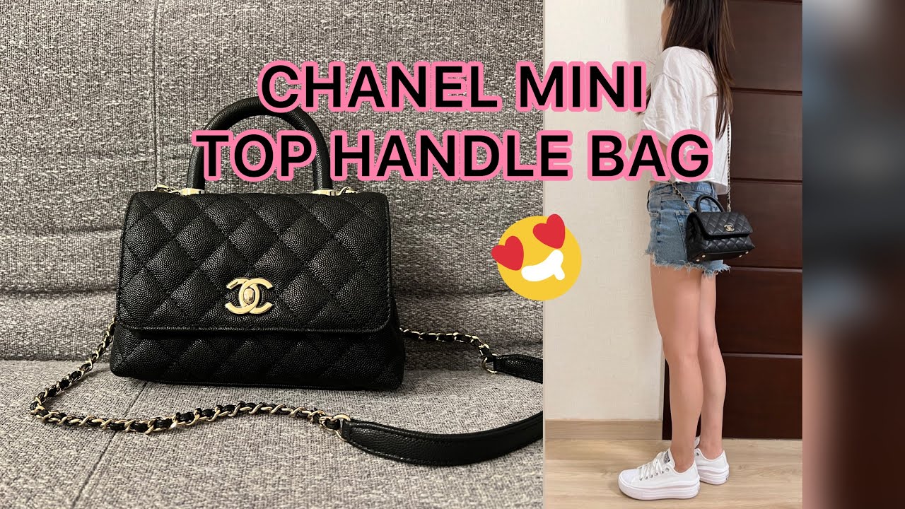 CHANEL 22 MINI TOP HANDLE BAG! Reveal / What fits? / modshots / review!