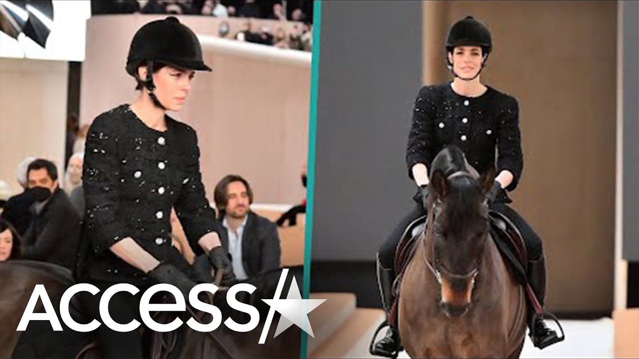 Grace Kelly's Granddaughter Charlotte Casiraghi Rides Horse On Runway At Paris Fashion Week