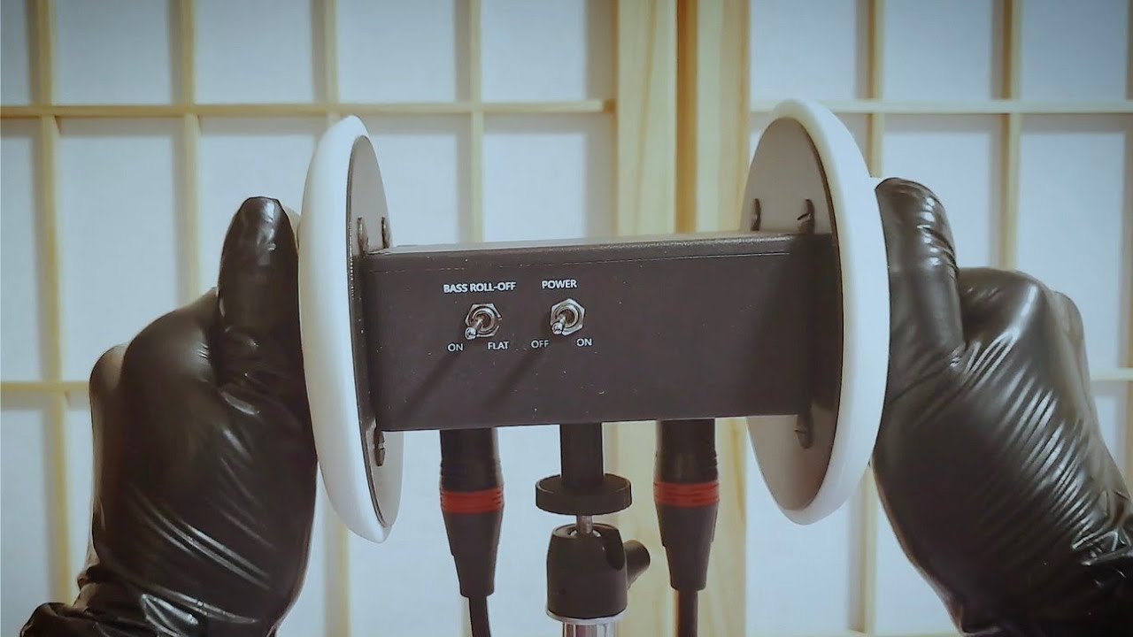 [ASMR]ｷﾞｭｷﾞｭ音強めにゴム手袋マッサージして耳介をこねくりまわす/ear massages/brain tingling[no talking]