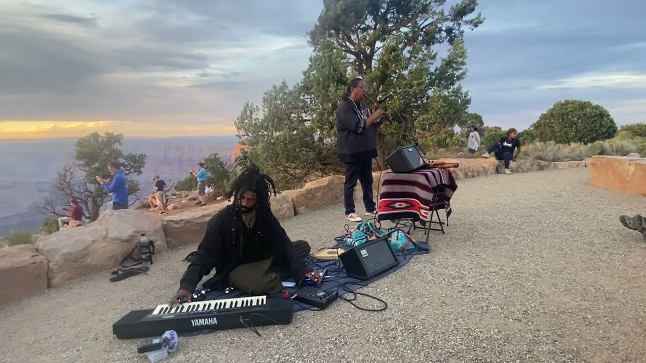 Native American Flute Aaron White/Elijah Jamal Asani at Grand Canyon, AZ.