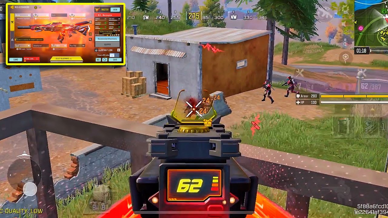 M13 Is Lasser On Enemy Head 🤯 | M13 GUNSMITH BR | Call of Duty Mobile