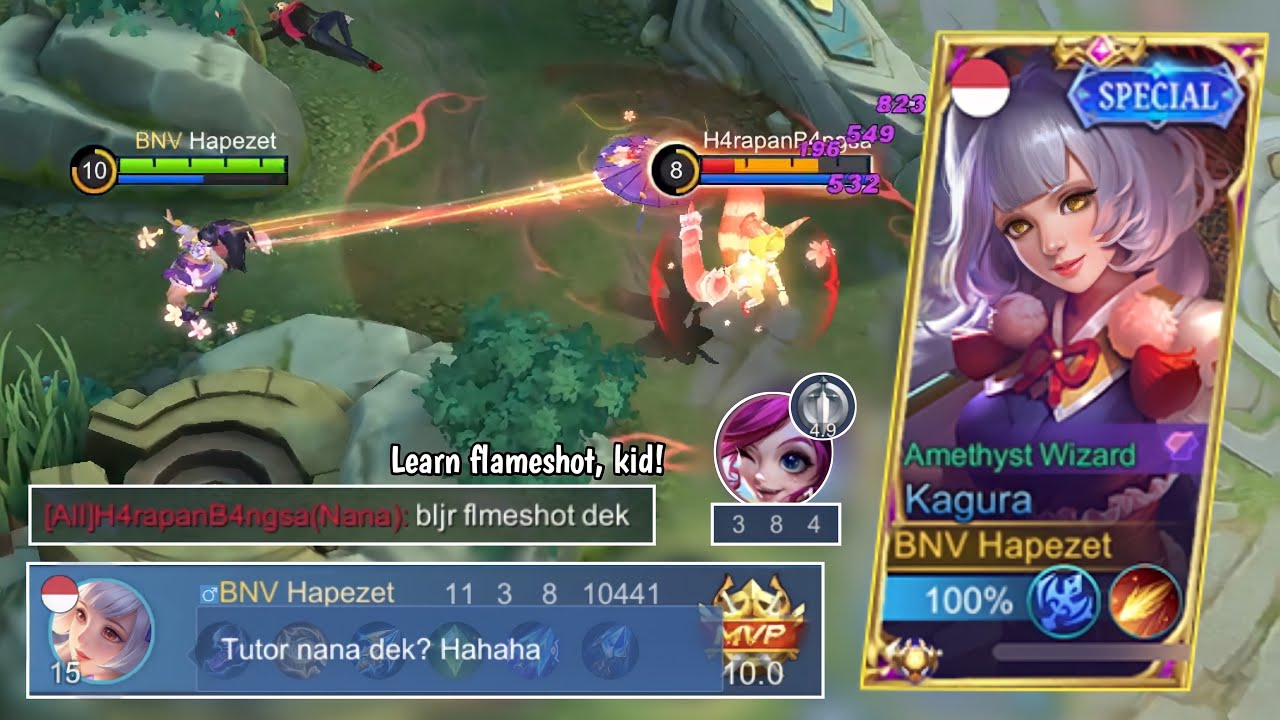 Disuruh Nana Belajar Pakai Flameshot! Tapi Akhirnya Malah Kena Mental | Kagura Mobile Legends