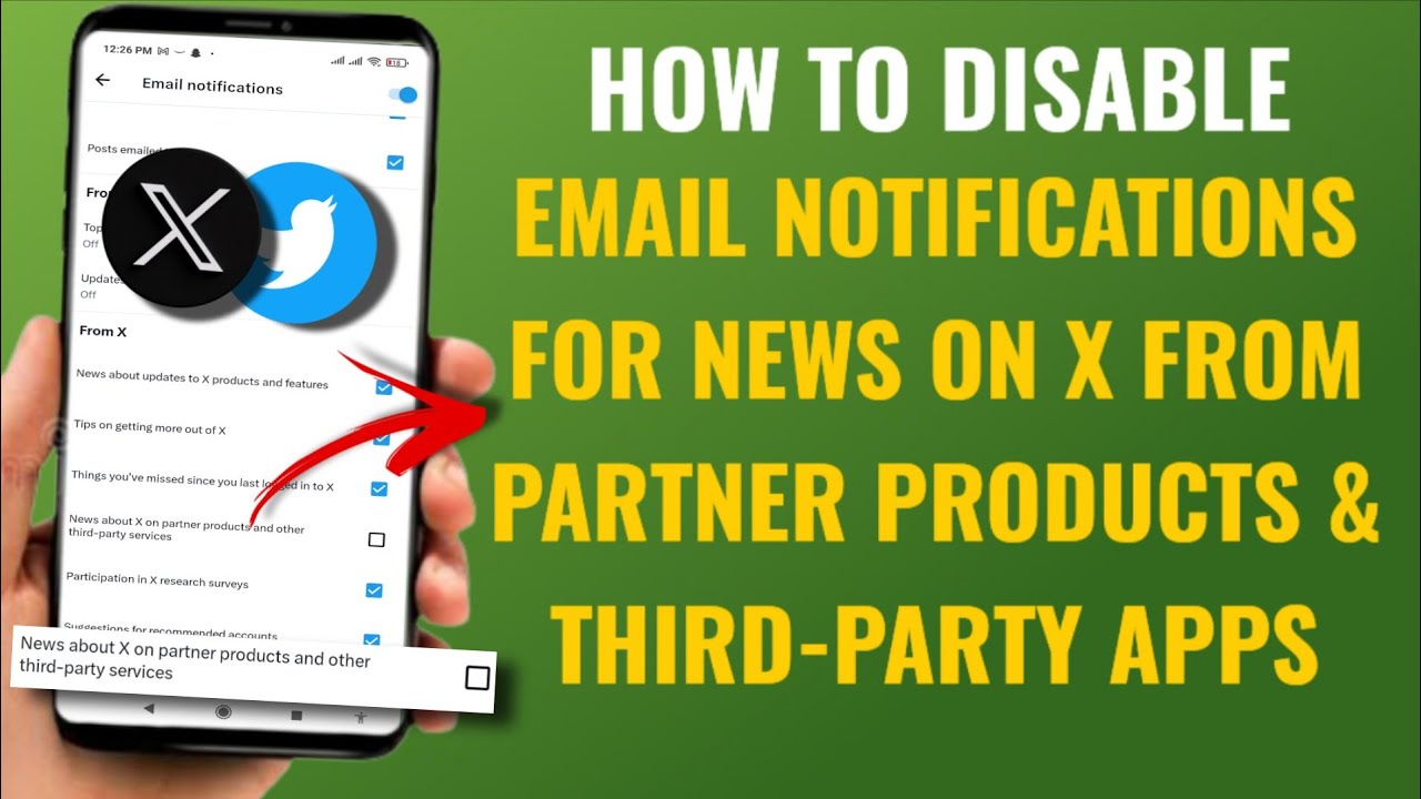 How to Disable Email Notifications for News on X from Partner Products & Third-Party Apps
