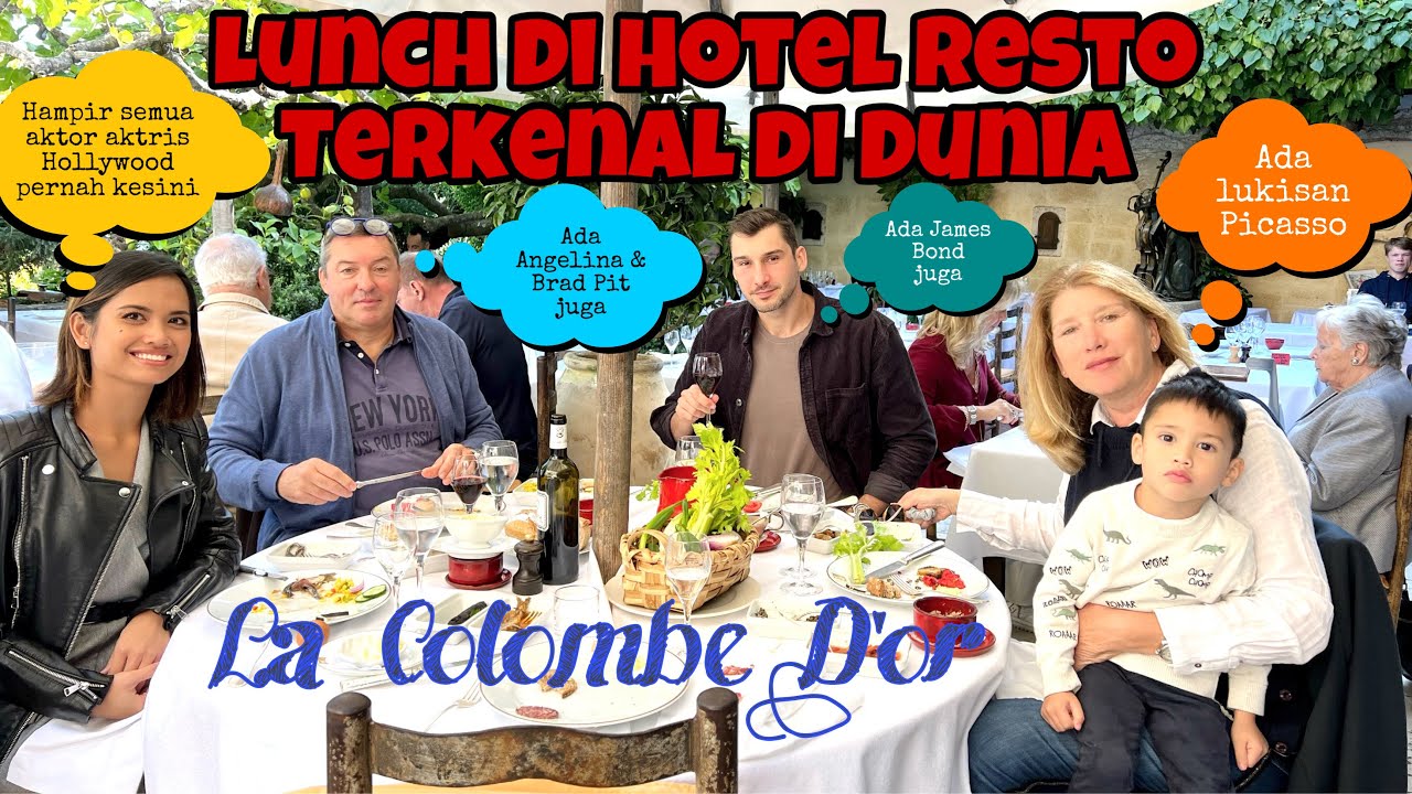 Birthday Lunch Mas Julien ke La Colombe D'or, Resto Terkenal di Dunia dengan Koleksi Seni Dunia!