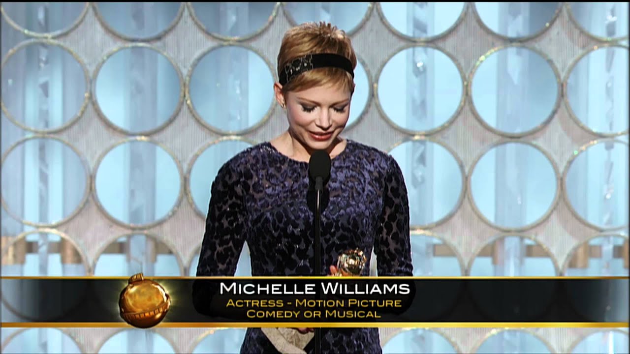 Michelle Williams Best Actress Motion Picture Comedy Or Musical  - Golden Globes 2012