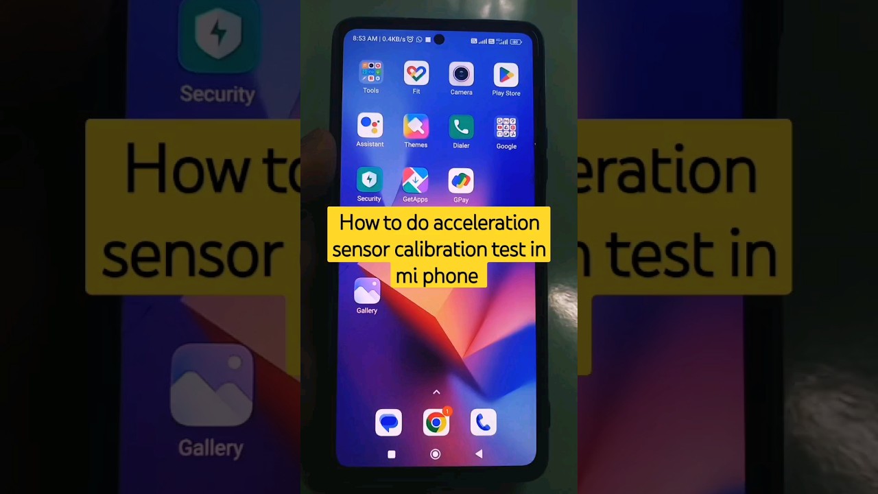 how to do acceleration sensor calibration test in mi phone #acceleration #shorts