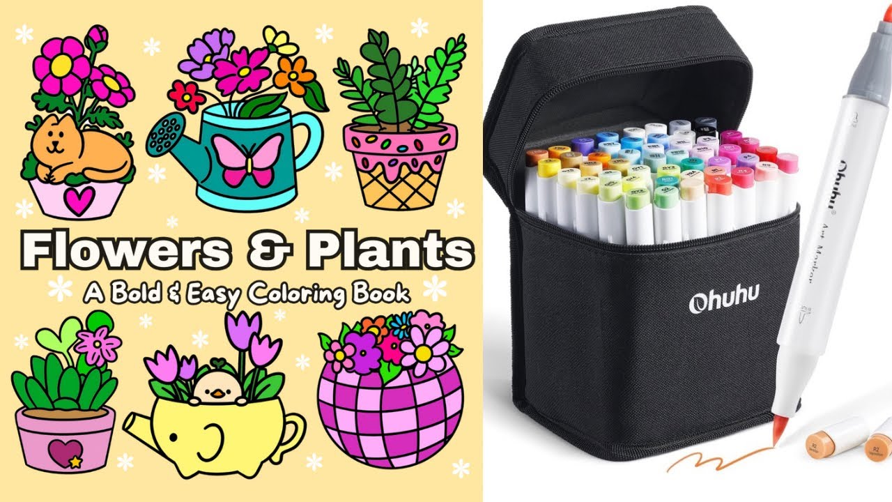 Flowers & Plants Color with me 🌷 | Satisfying ASMR 🎧