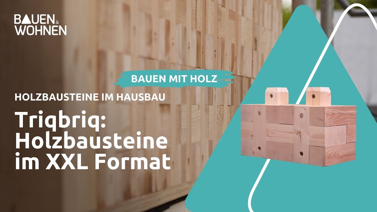 Lego für die Baustelle: Triqbriq Holz-Bausteine
