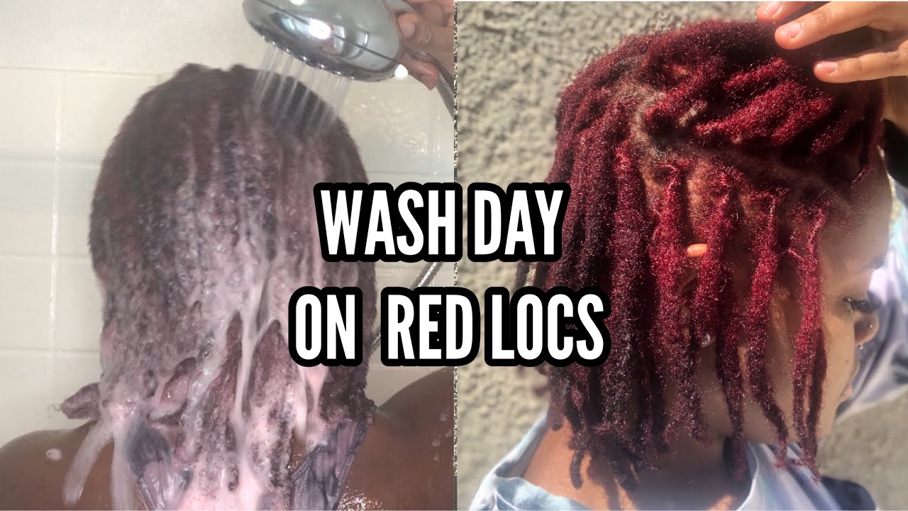 Wash Day on Color Treated Locs | Washing Red Starter Locs | Comb Coils | Ashayshay |