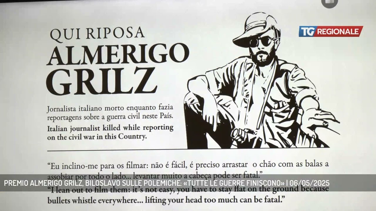 PREMIO ALMERIGO GRILZ, BILOSLAVO SULLE POLEMICHE: &laquo;TUTTE LE GUERRE FINISCONO&raquo; | 06/05/2025