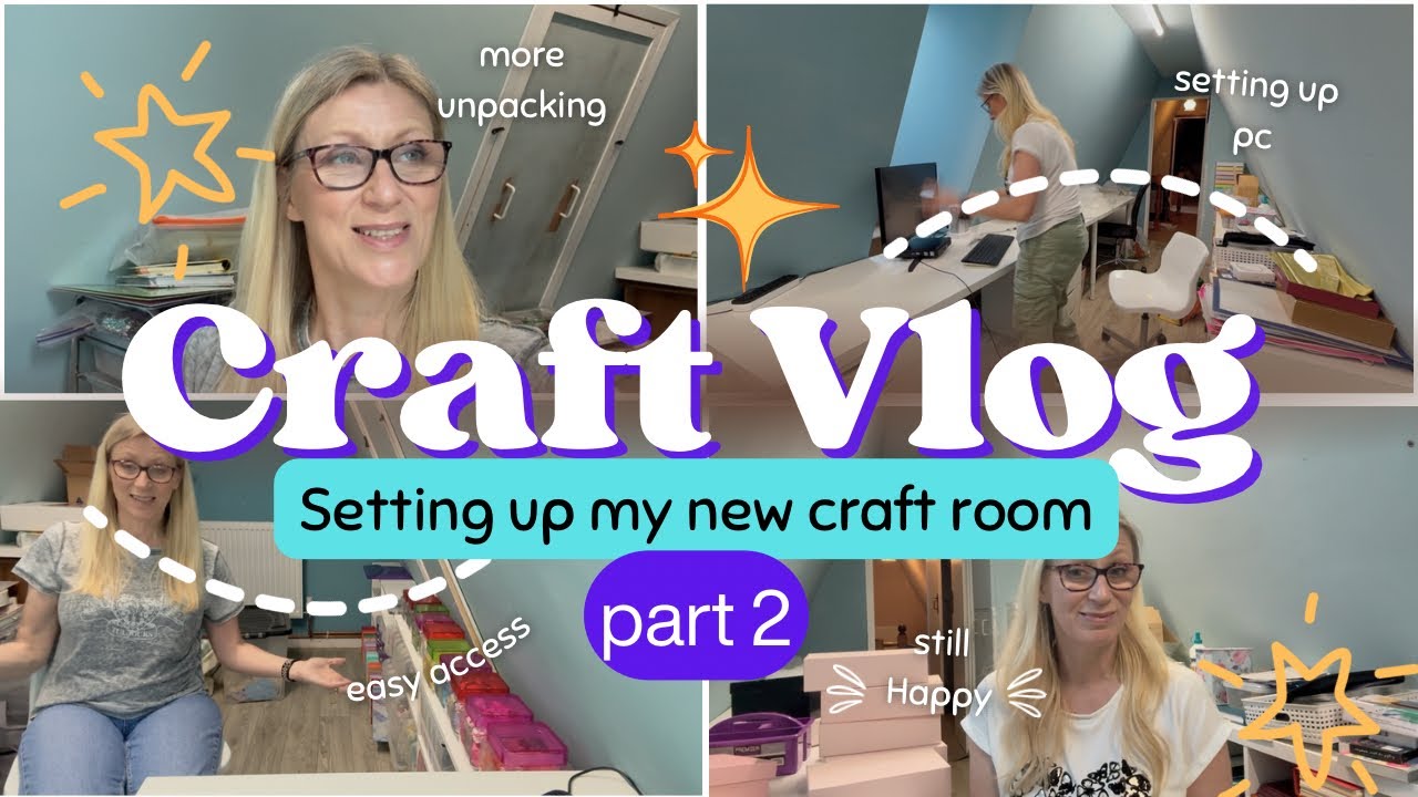 CRAFT VLOG #6 - more unpacking / resin / craft tools / I found my pc!! Loving my craft space