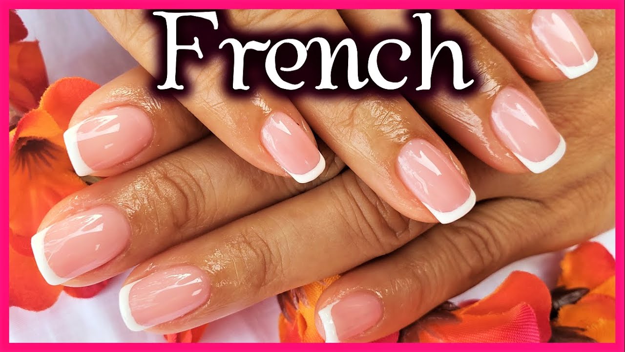 como hacer frances en semipermanente - manicura francesa uñas cortas - manicura francesa