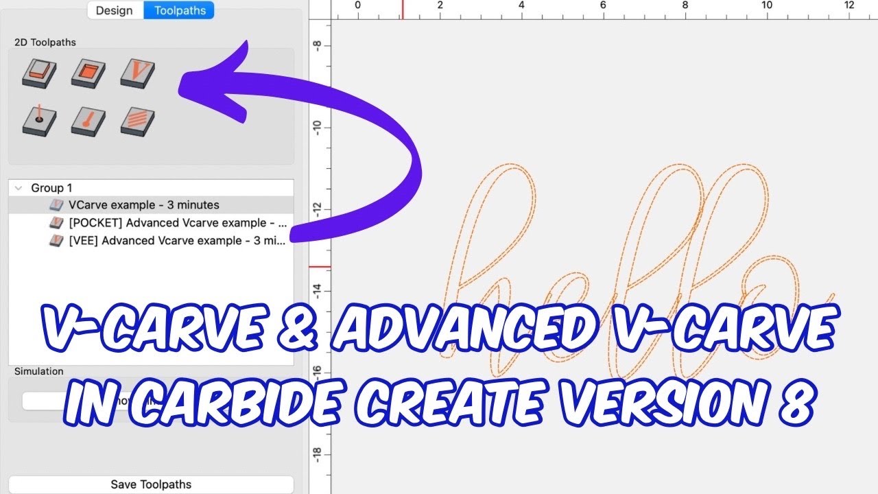 V-Carve и Advanced V-Carve в Carbide Create версии 8
