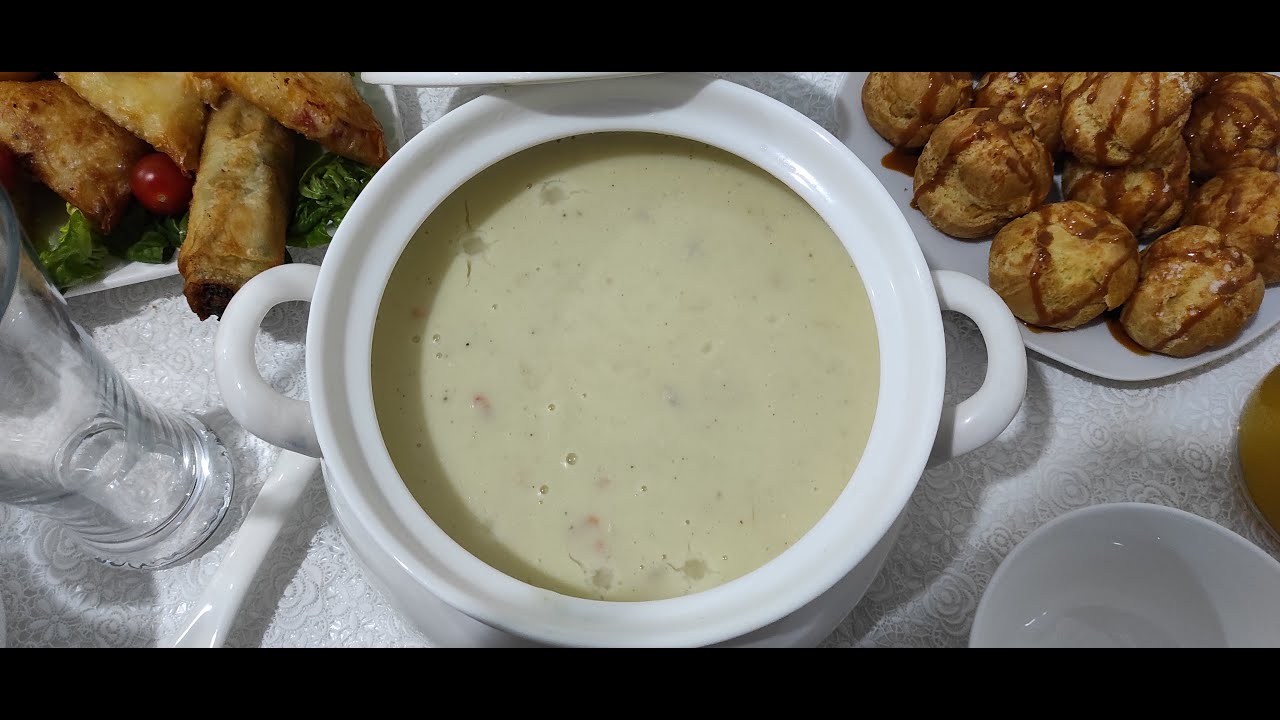 🍵  🍵 شوربة راااااائعة بالبطاطس و القمرون