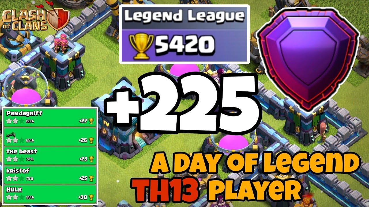 A Day Of TH13 Legend League Player | Clash Of Clans