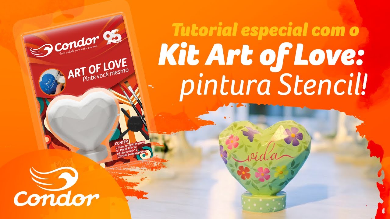 Tutorial especial com o Kit Art of Love: pintura Stencil!