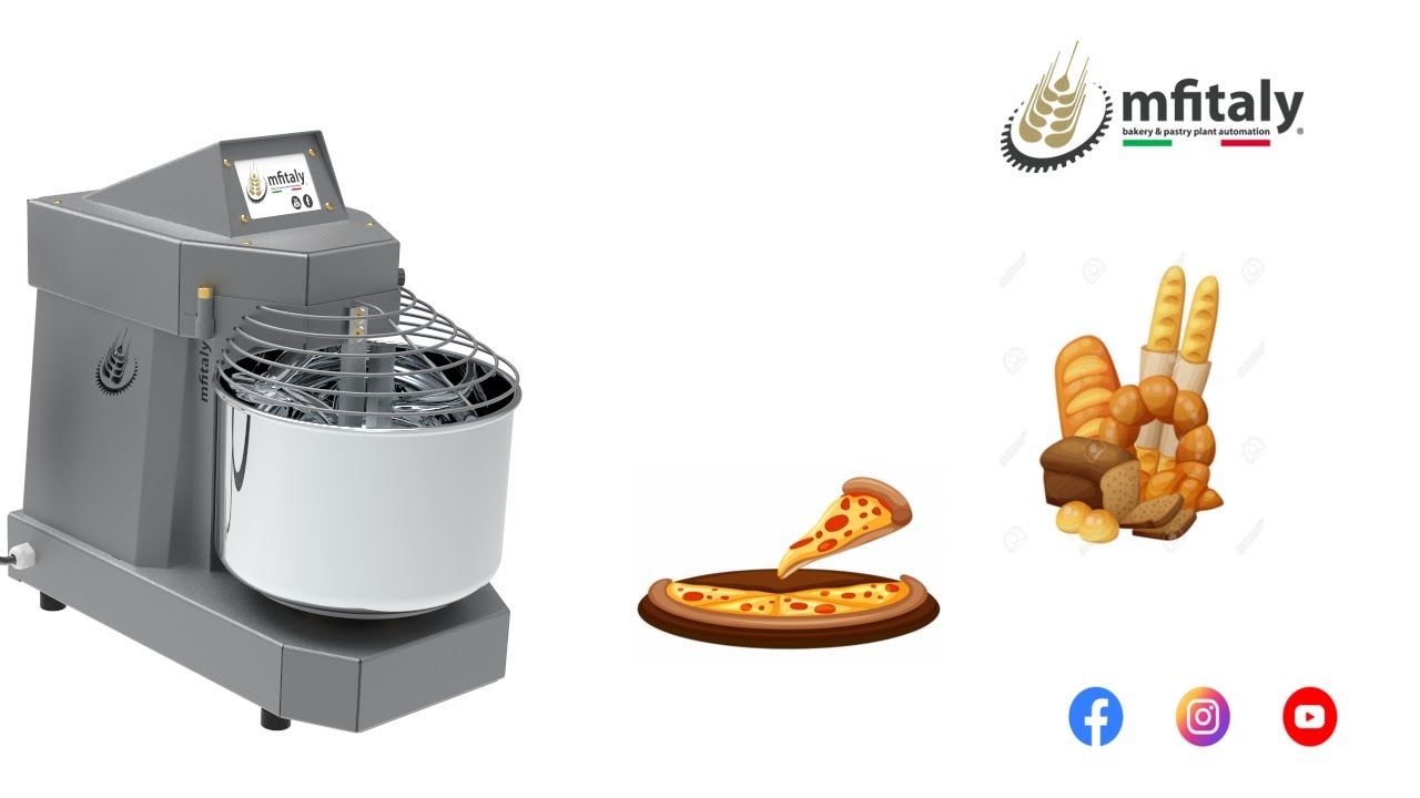 MFITALY | Spiral Dough Mixer - Impastatrice a spirale serie MiniMix Pro - Homemade Pizza dough Baker