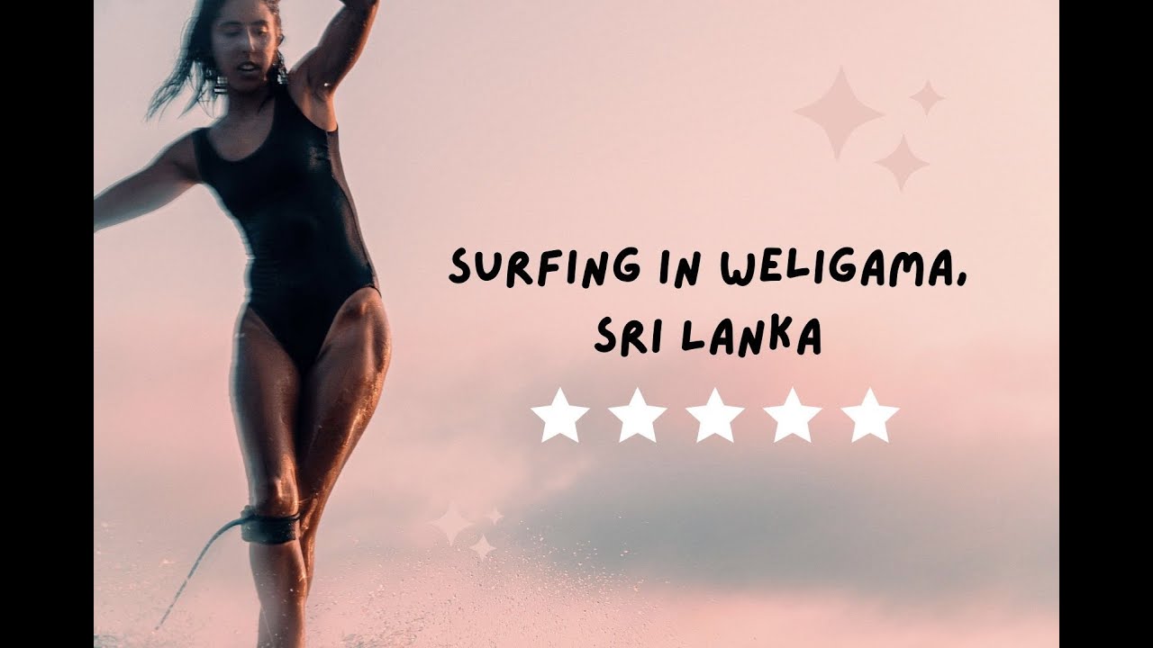 Surfing in South Sri Lanka, Weligama bay Sunset session