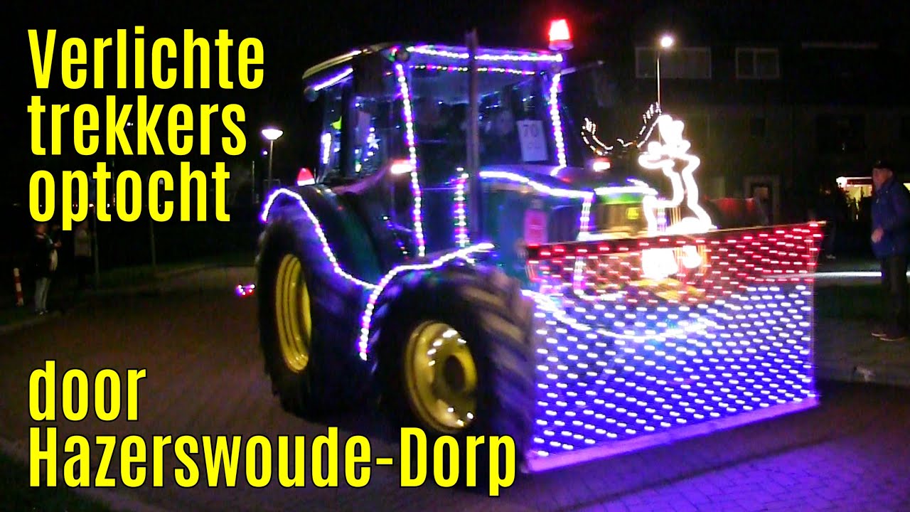 Verlichte trekkers optocht door Hazerswoude-Dorp 30 december 2024