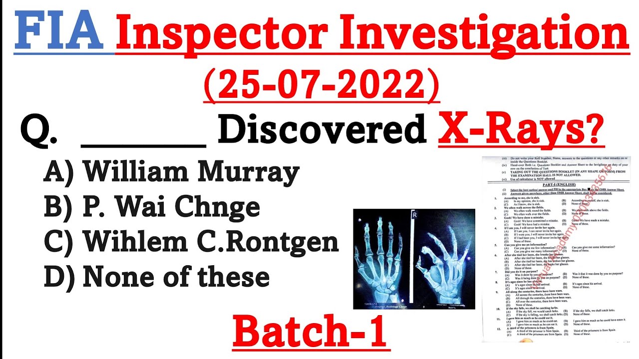 FIA Inspector Investigation Full Solved Paper 25-07-2022 Batch-1| Inspector Fia Complete paper 2022