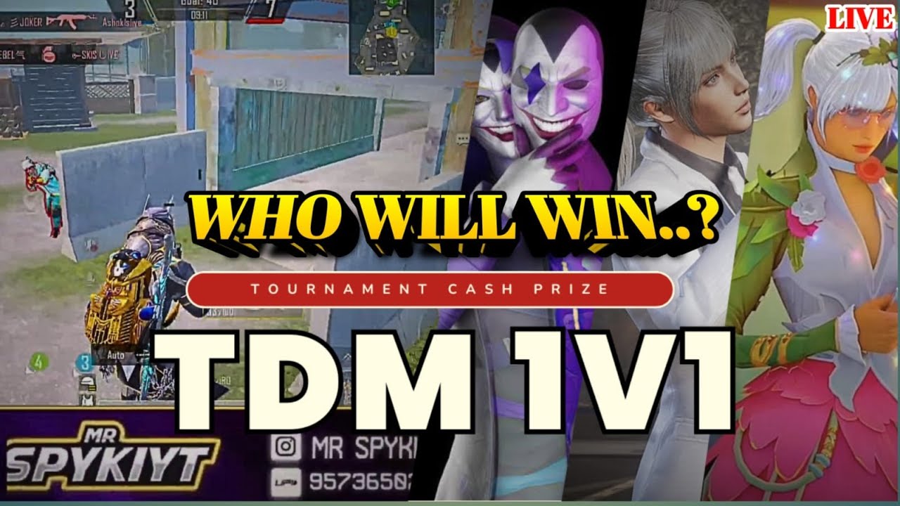 Tournament No 1 || TDM ROOMS 1V1 FREE ENTRY WITH CASH PRIZES  || 