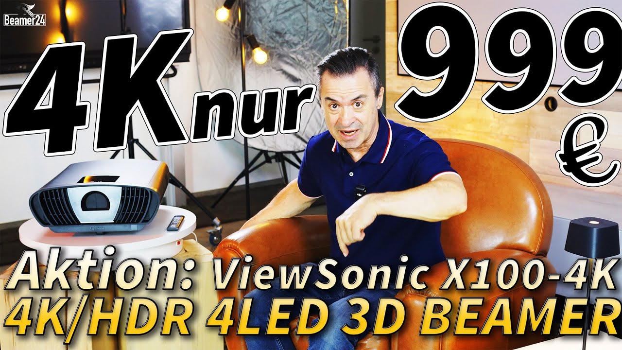 Krasser Schnapper für 989,-€: ViewSonic X100-4K / 4LED Heimkino & Gaming Beamer fast geschenkt