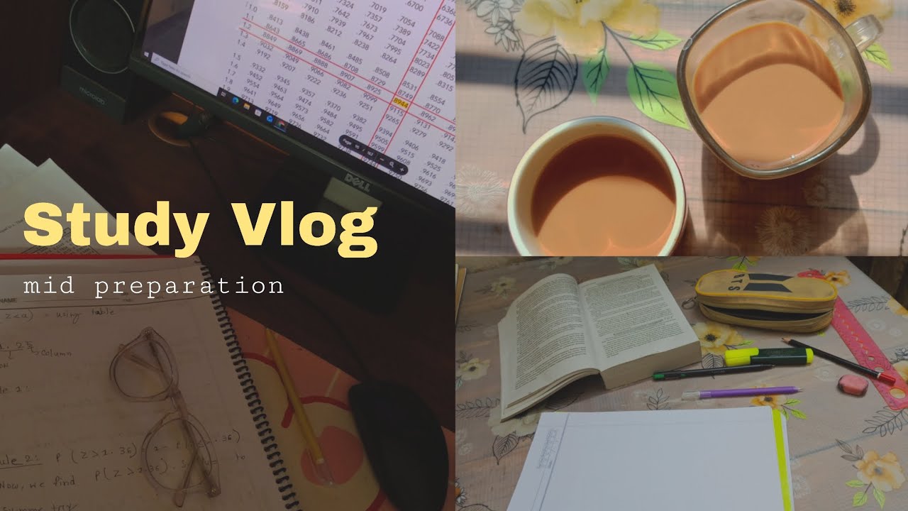 Vlog 🎥 : Studying for mid 📖 || T for Tonima 