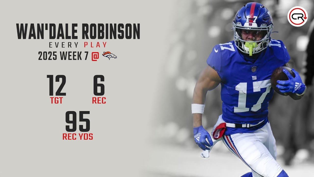 Wan'Dale Robinson Week 7 Highlights | Every Target and Catch vs Broncos