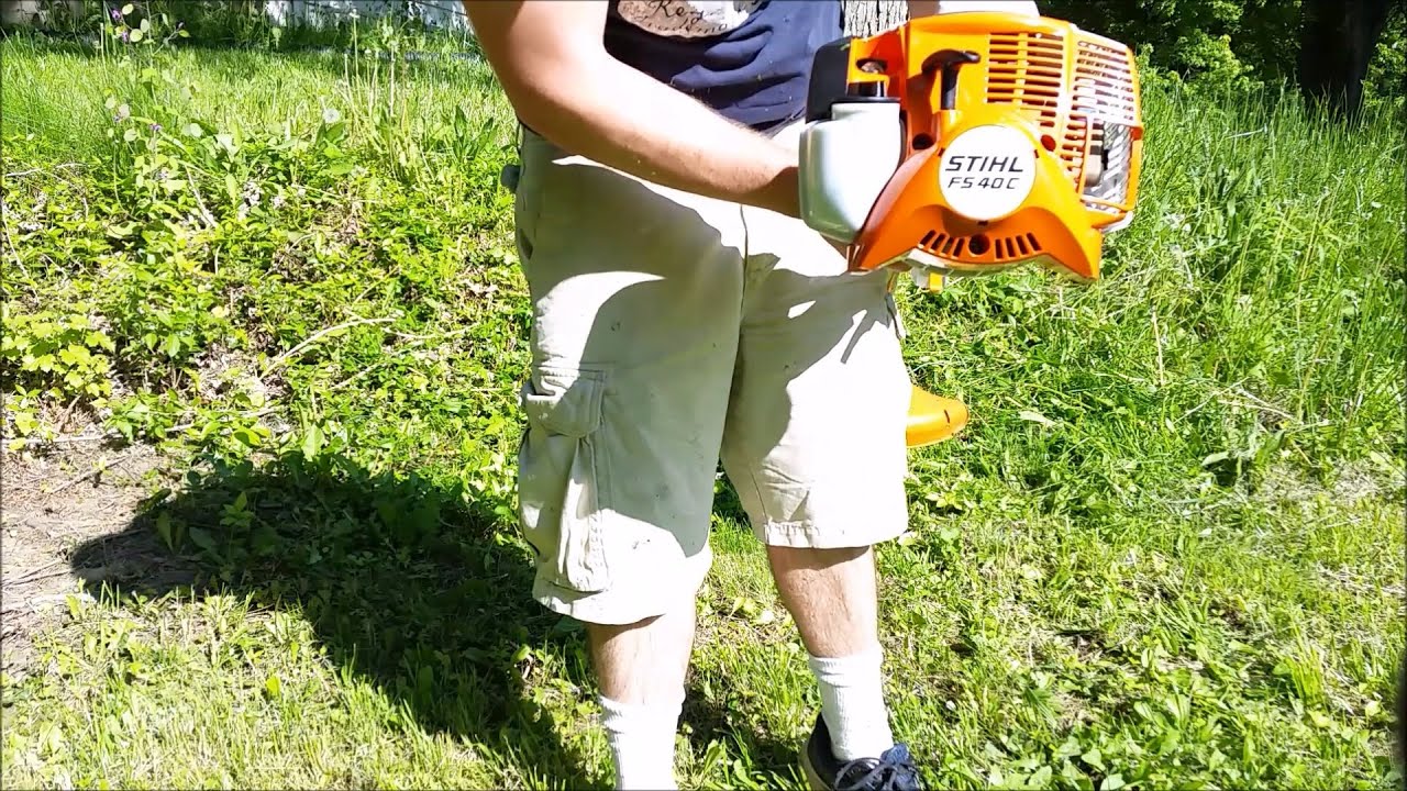 Обзор и запуск в холодное время триммера STIHL FS 40 C-E Easy2Start 2016 года.