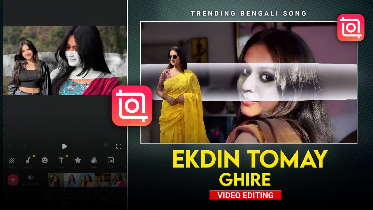 Ek Din Tomay Ghire Bengali Song - Trending Reels Editing | Viral Reels Video Editing | Inshot 