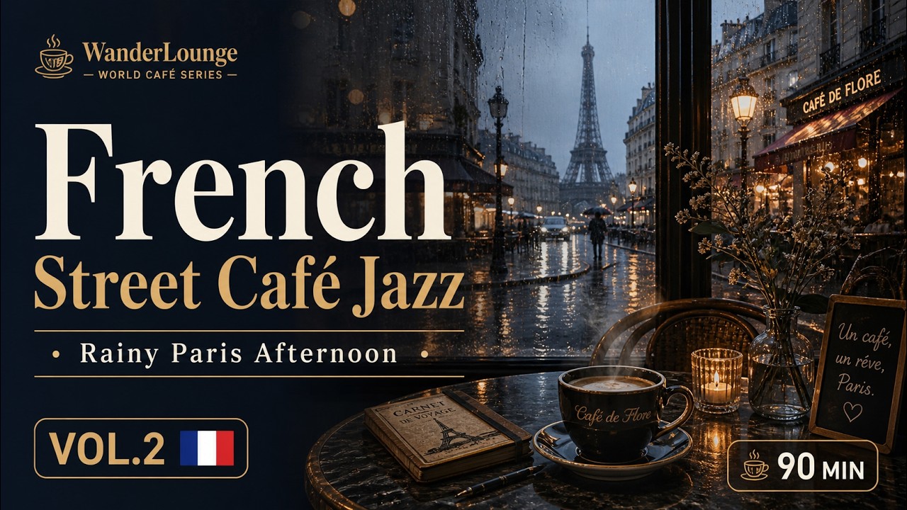 1.5 Hours French Cafe Jazz | Chill Restaurant Music