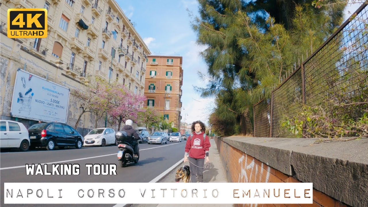 Walking tour NAPOLI, Corso Vittorio Emanuele |4K UHD 🇮🇹