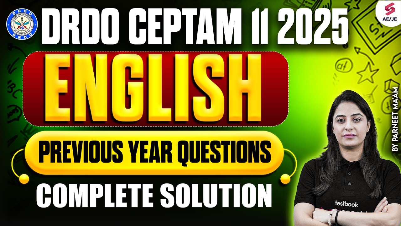DRDO CEPTAM 11 Recruitment 2025 | DRDO CEPTAM 11 Previous Year Question Paper English | Parneet Mam