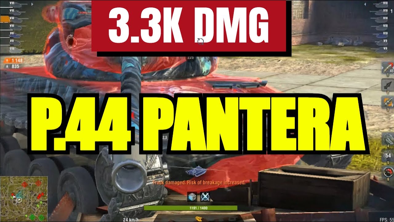 P.44 Pantera Domination &ndash; 3350 DMG Carry | WoT Blitz Epic Battle!
