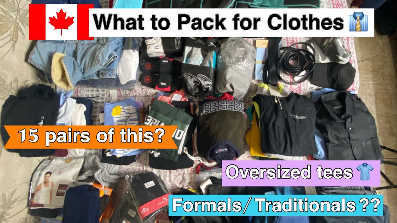 What Clothes 👔 to pack for Canada 🍁 | Quantity?, Shoes, Formals, Traditionals,  |  2023
